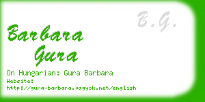 barbara gura business card